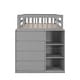 preview thumbnail 26 of 25, Twin over Twin Bunk Bed with 4 Drawers and 3 Shelves