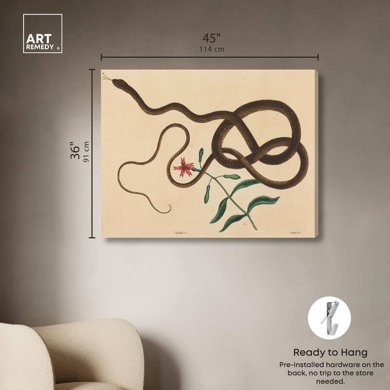 The Coach Whip Snake 1743 Canvas by Art Remedy, Gallery Wrapped