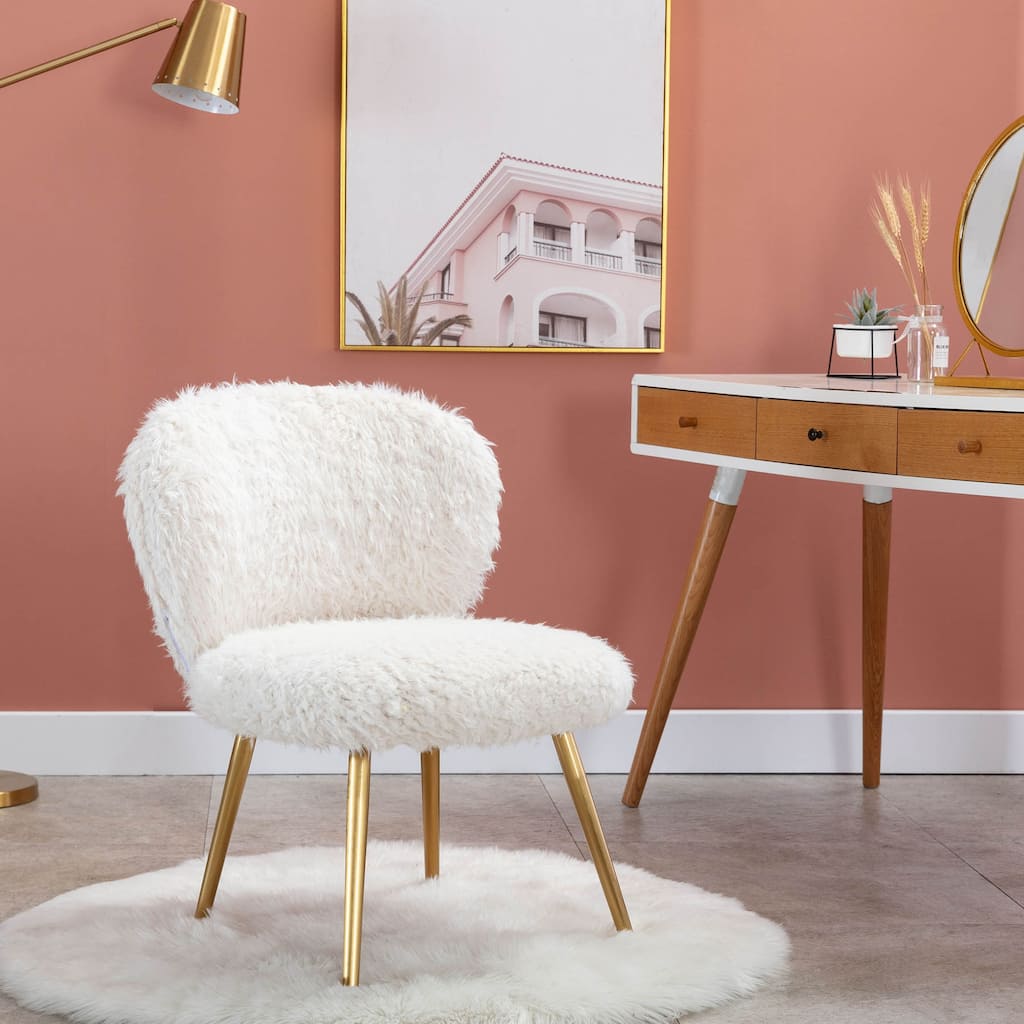Porthos Home Hazel Dining Chairs, Plush Upholstery, Gold Metal Legs