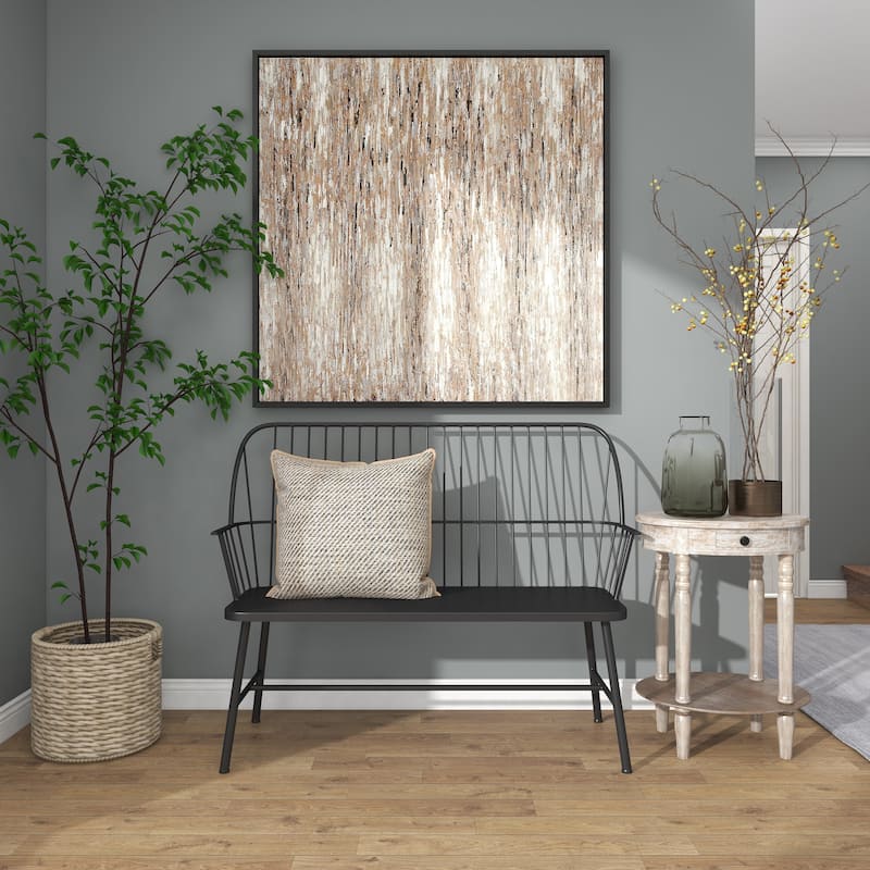 Gray Glass Decorative Vase with Bubble Texture