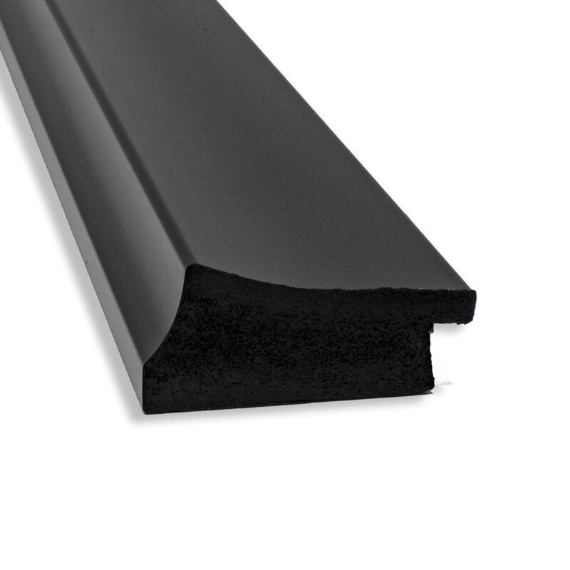 Non-Beveled Full Length On The Door Mirror - Black Frame