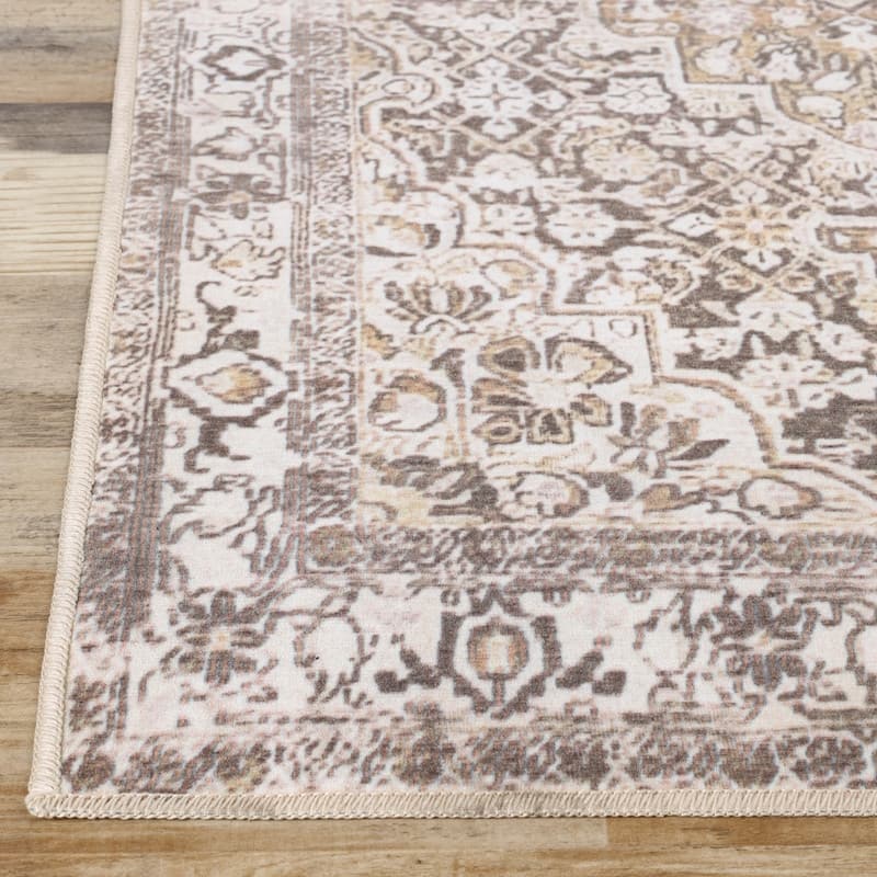 Superior Elodie Bohemian Geometric Floral Medallion Indoor Area Rug