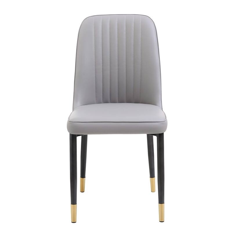 Set Of 2 Grey Dining Chairs With Thick Cushions: Modern Kitchen Chairs For Dining, Kitchen,Living Room & Restaurant