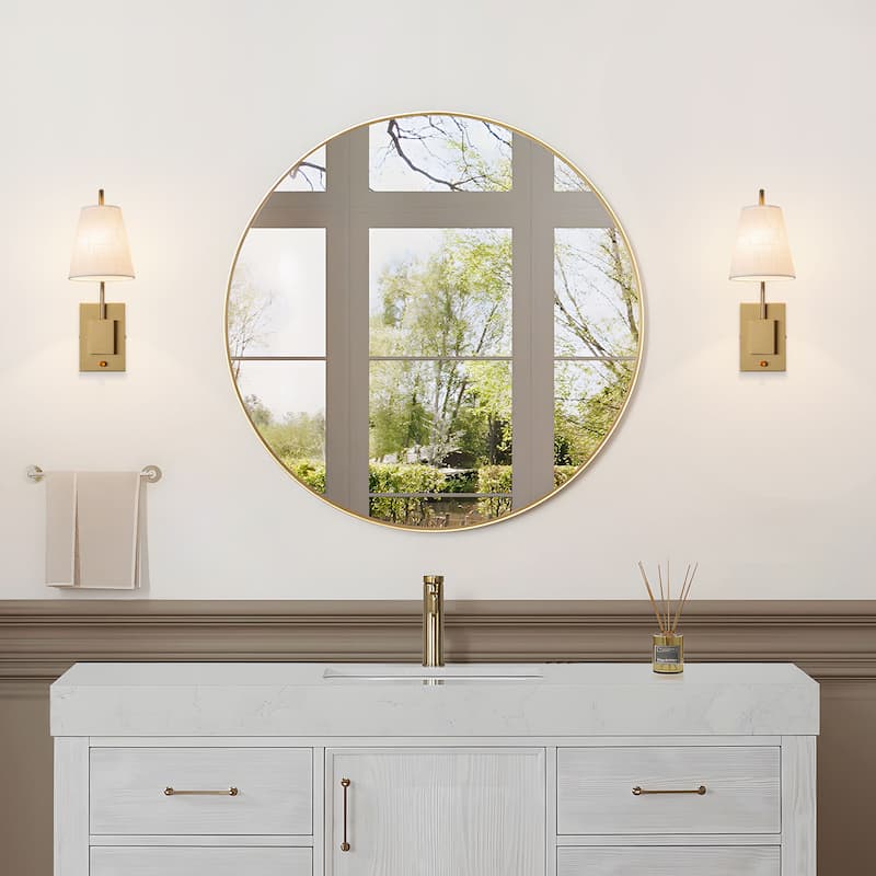Starsky Dimmable Cotton-Linen Fabric Arm Wall Sconces(Set of 2)