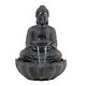 preview thumbnail 3 of 4, 24x20.5x34"Buddha Statue Water Fountain, Indoor Outdoor Polyresin Fountain with Light