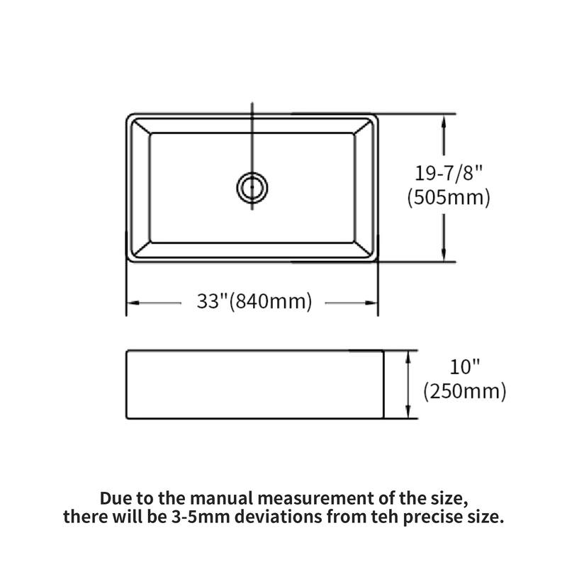 White Farmhouse Single Bowl Ceramic Kitchen Sink