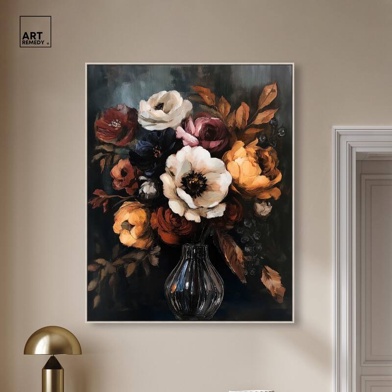 Velvet Night Bloom I Canvas by Art Remedy