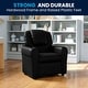 preview thumbnail 1 of 189, Contemporary Kids Recliner with Cup Holder and Headrest - 24"W x 21.5" - 36.5"D x 27"H Black LeatherSoft