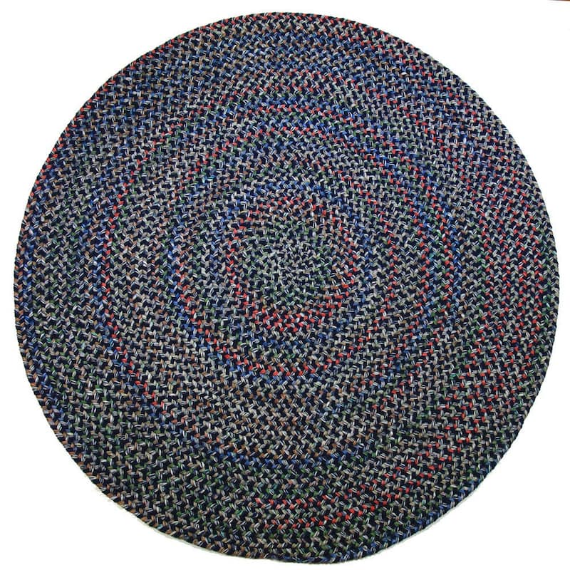Rhody Rug Katie Indoor/ Outdoor Braided Area Rug - Navy - 8' Round