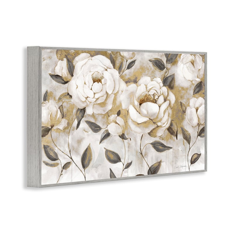 Stupell Warm Neutral Flowers Framed Giclee Art Design By Carol Robinson