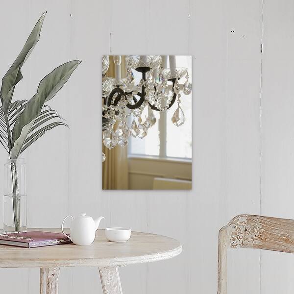 Shop Crystal Glass Prisms Of A Hanging Chandelier Canvas Wall