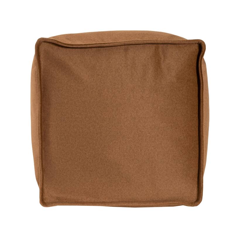 Qiviut Brown Square Pouf