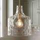 preview thumbnail 1 of 23, 1-Light Clear Water Glass Shade Pendant