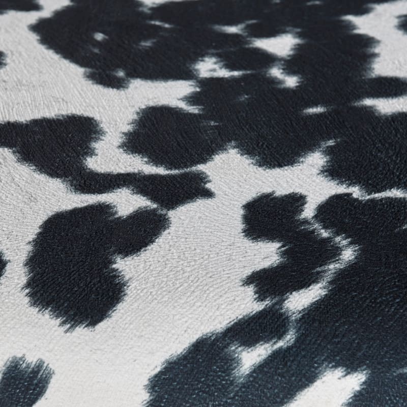 Ian Black Cow Print Bar Stool