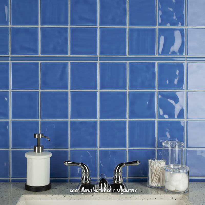 Merola Tile Twist Square Blue Sky 11-3/4" x 11-3/4" Ceramic Wall Tile