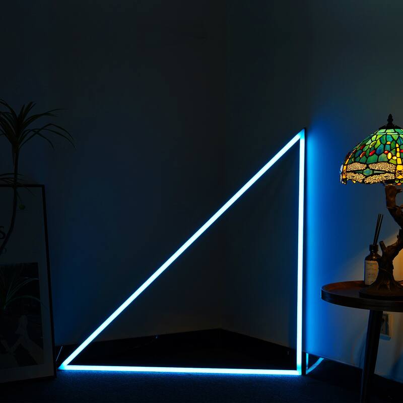 41" RGB Triangle Corner Lamp Minimalist LED Floor Lamp