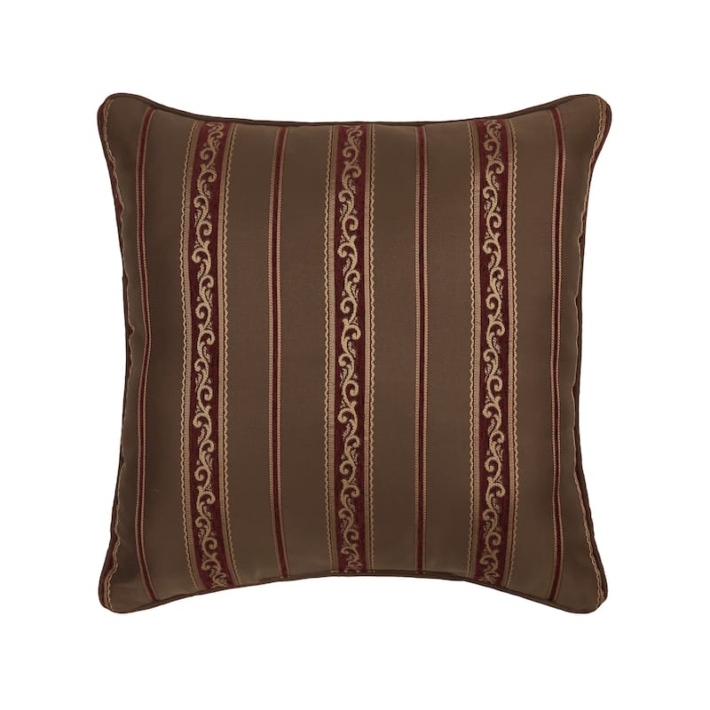 Odette 20" Square Decorative Throw Pillow - Polyester - Crimson - Accent