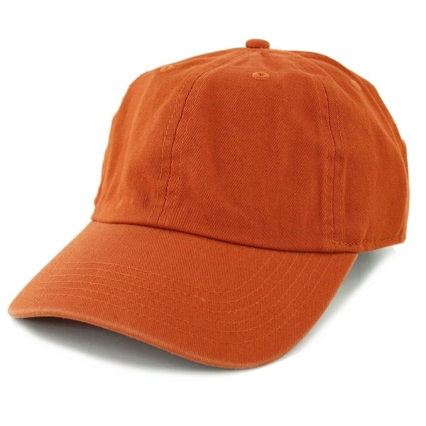 orange baseball hat