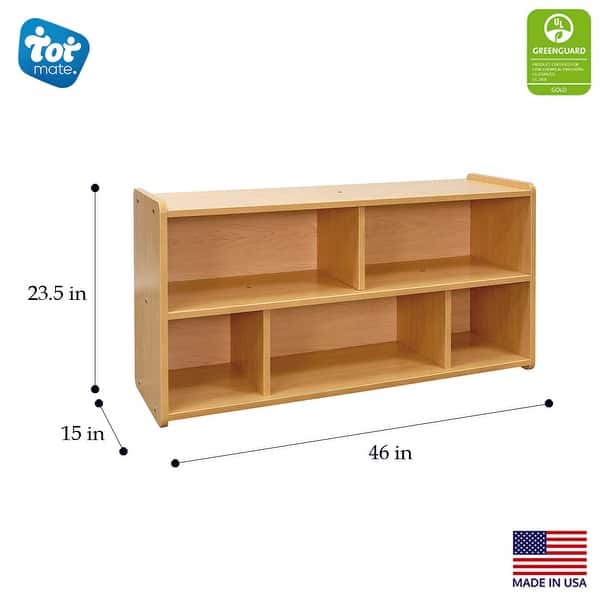 dimension image slide 1 of 2, Tot Mate Laminate Toddler Compartment Storage - 46" x 15" x 23 1/2"