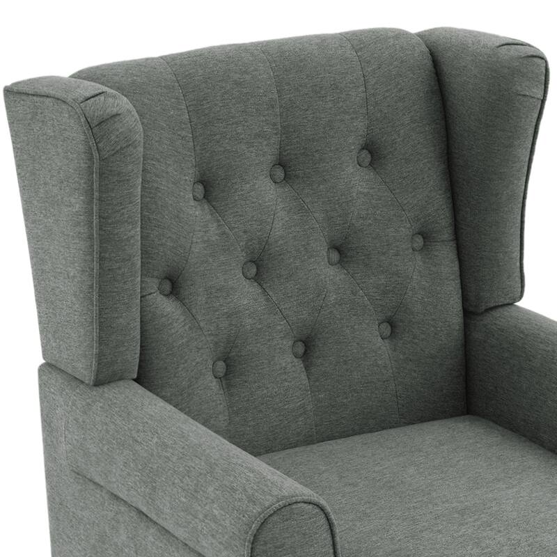 Button-Tufted Accent Club Chair Wingback Armchair Set of 2