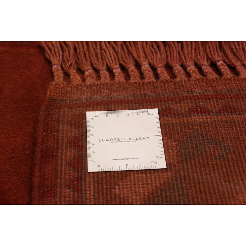 ECARPETGALLERY Hand-knotted Color Transition Dark Copper Wool Rug - 6'5 x 9'8