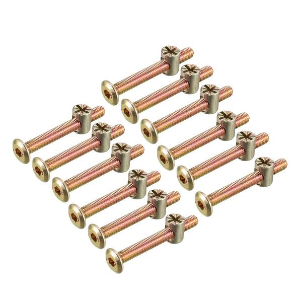 M6x50mm Furniture Bolt Nut Set Hex Socket Screw W Barrel Nuts 12sets M6x50mm 12 Sets On Sale Overstock 26404706