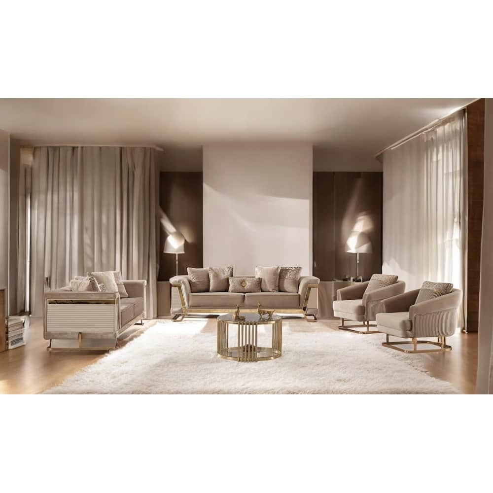 PowerPulse 4 Pieces Living Room Sets 2 Sofa 2 Chair