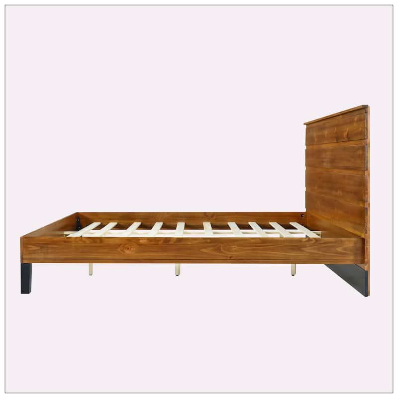 Mid-Century Modern Wood Bed