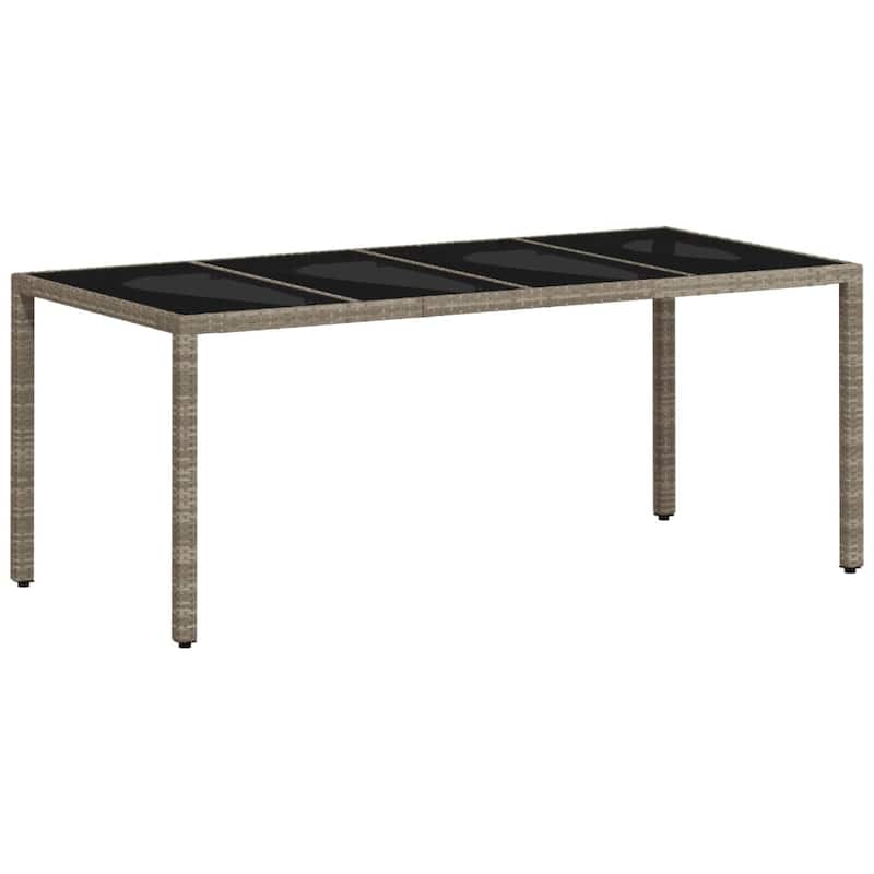 vidaXL Patio Table Poly Rattan Garden Outdoor Table Furniture Multi Colors - 35.4 x 74.8 x 29.5