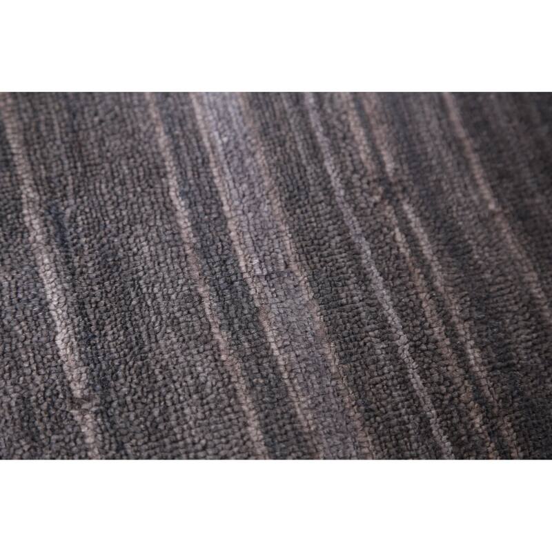 Hand Knotted Oriental 100% Wool Carpet Tribal Tribal Greys & Charcoal Gabbeh Area Rug - 10' 0'' X 7' 10''