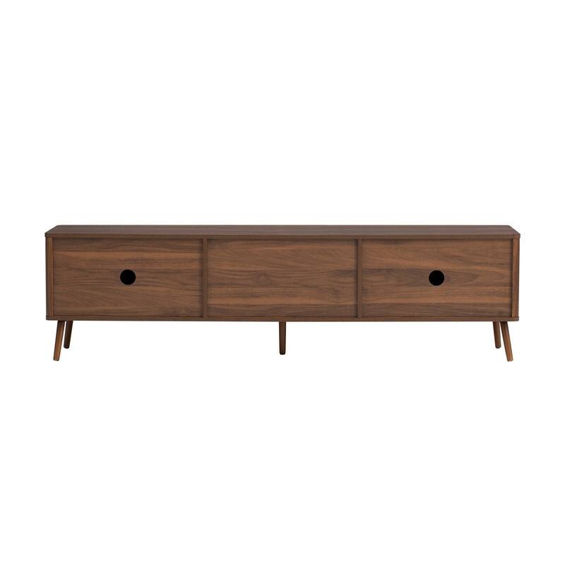 Modern Fluted 70" TV Stand for TVs up to 80", Entertainment Center TV Media Console Table with Storage Drawers