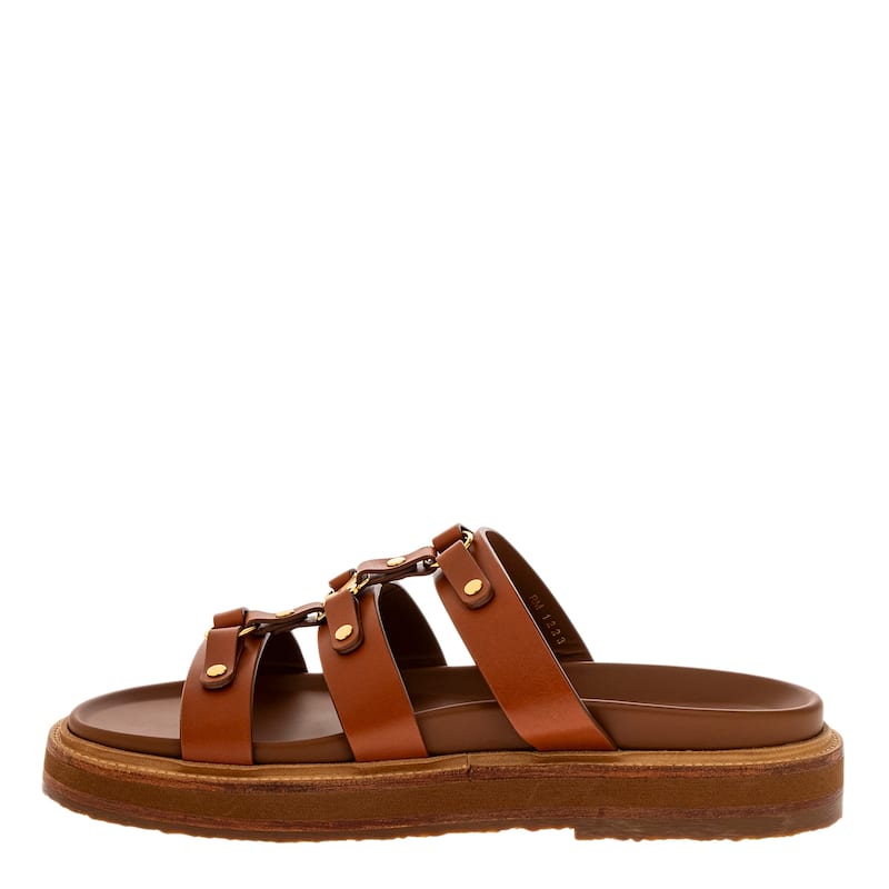 Celine Tippi Slides in Calfskin