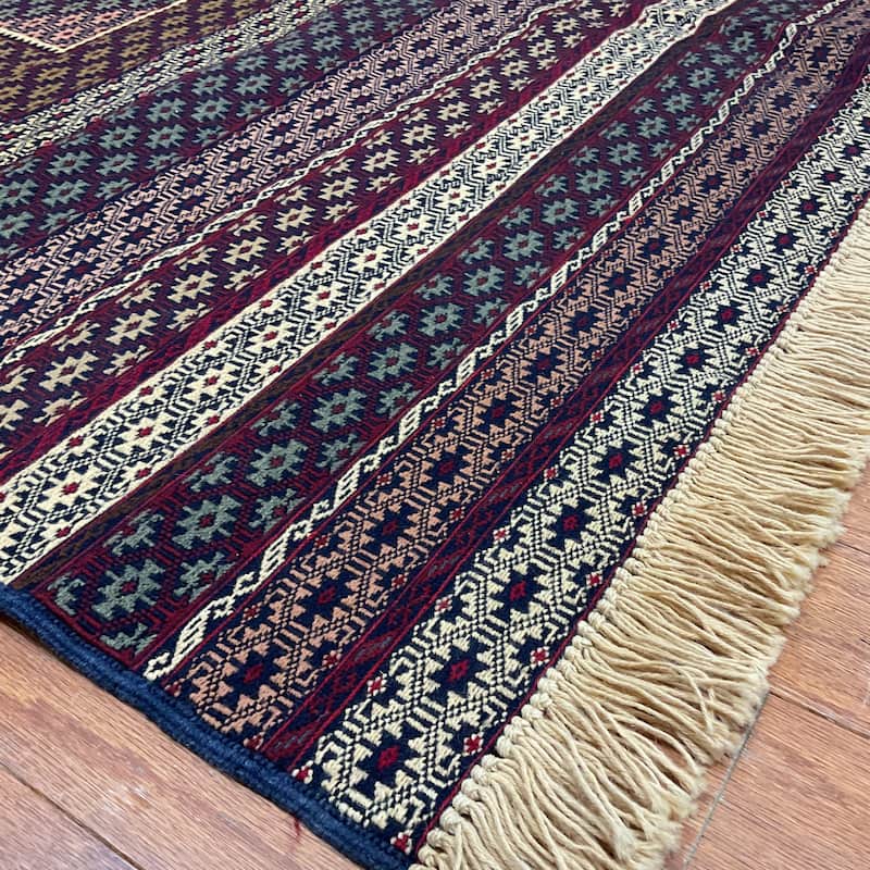HERAT ORIENTAL Handmade Soumak Wool Kilim - 4'2" x 6'