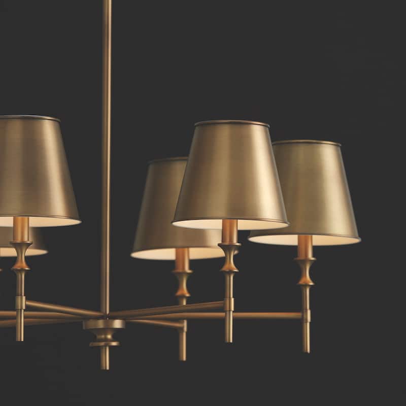 Whitney 6-light Aged Brass Hanging Chandelier
