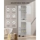 preview thumbnail 4 of 13, 67" H Tall Bathroom Cabinet Narrow Linen Tower, Storage Cabinet with 2 Doors & Drawer