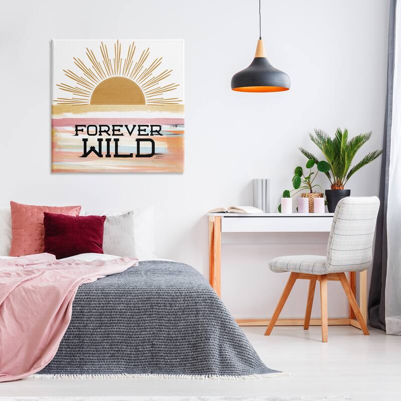 Stupell Forever Wild Sun Rays Canvas Wall Art Design By Kim Allen