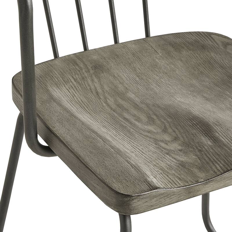 Mabel Iron and Wood Dining Chair (Set of 2) by iNSPIRE Q Modern