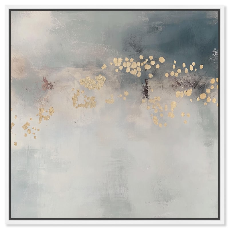 Golden Scatter Canvas by Art Remedy - 24" x 24" - White
