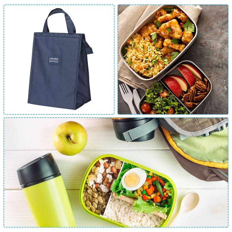 Insulated Lunch Bags, 10"x6"x13" Thermal Lunch Portable Containers Bag