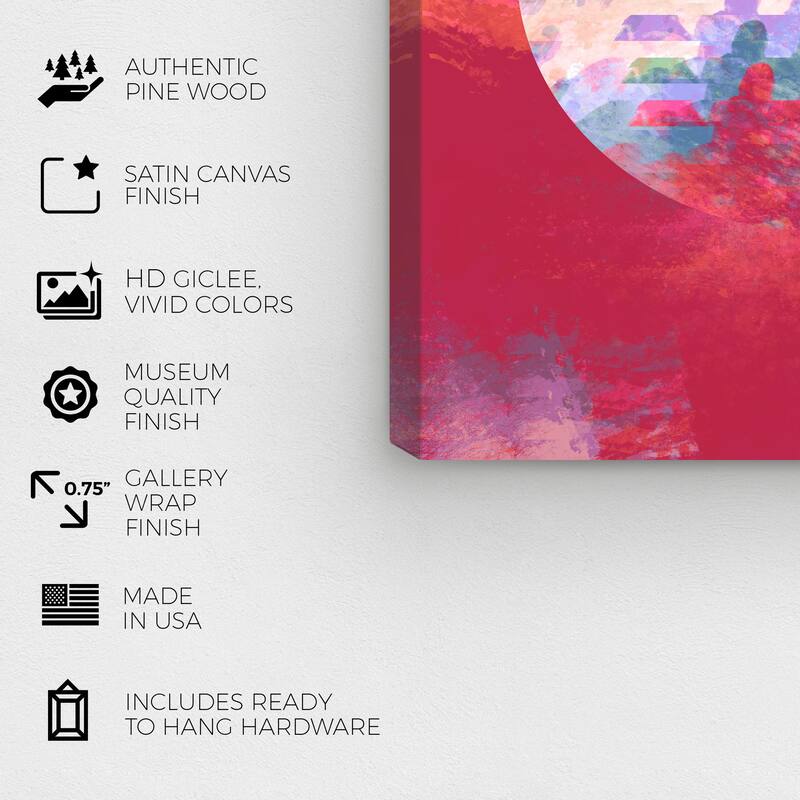 Wynwood Studio Canvas Abstract Disco Magical Ball Pink Modern & Contemporary Wall Art Canvas Print