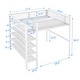 preview thumbnail 54 of 52, Metal Loft Bed with 4-Tier Shelves and Storage