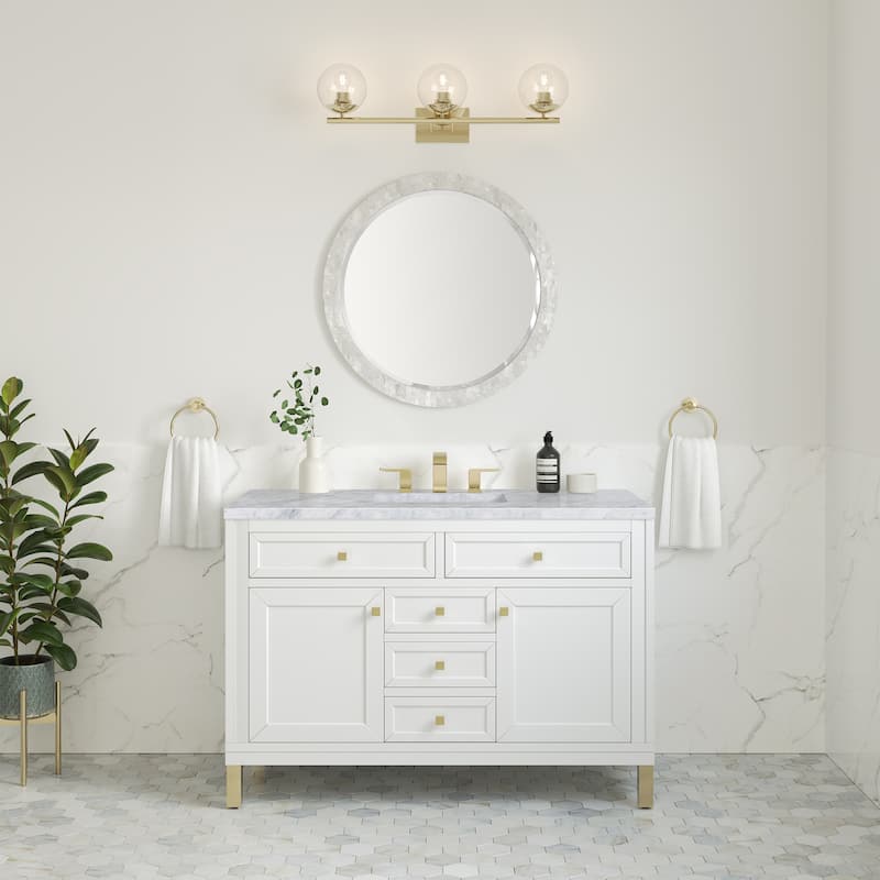 James Martin Vanities Chicago 48" Single Vanity, Glossy White