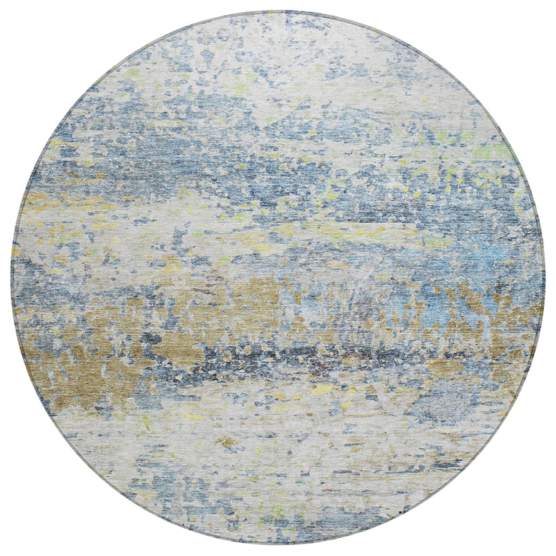 HomeRoots Abstract Transitional Rectangle Outdoor Rug