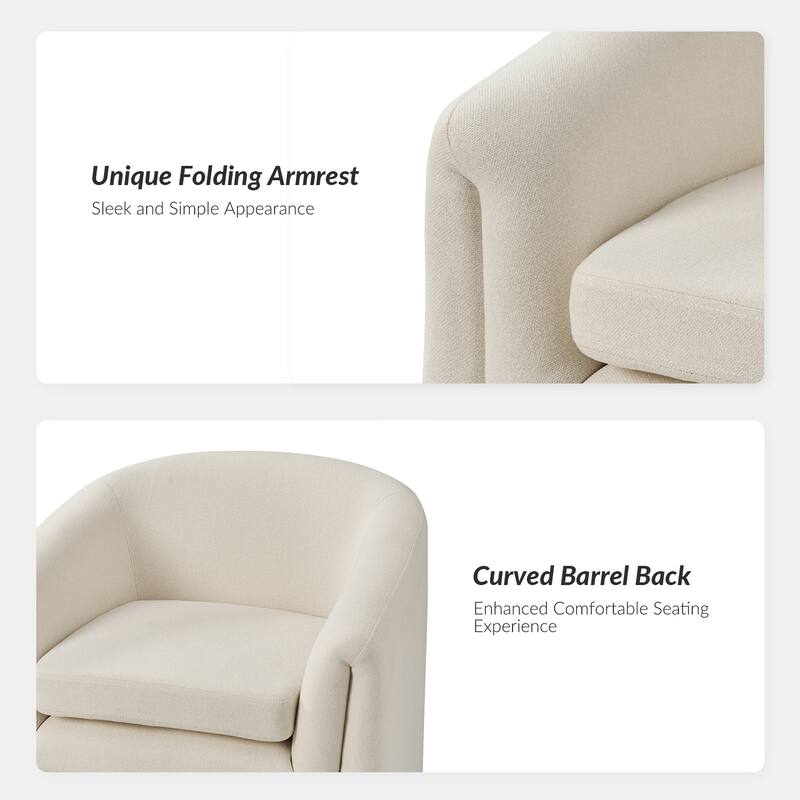 Arturo Modern Upholstered Armchair with Storable Removable Leg Ottoman Set of 2 by HULALA HOME