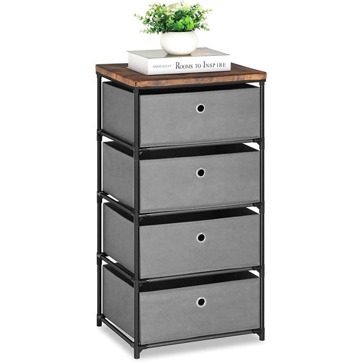 4 Drawers Storage Organizer - Grey