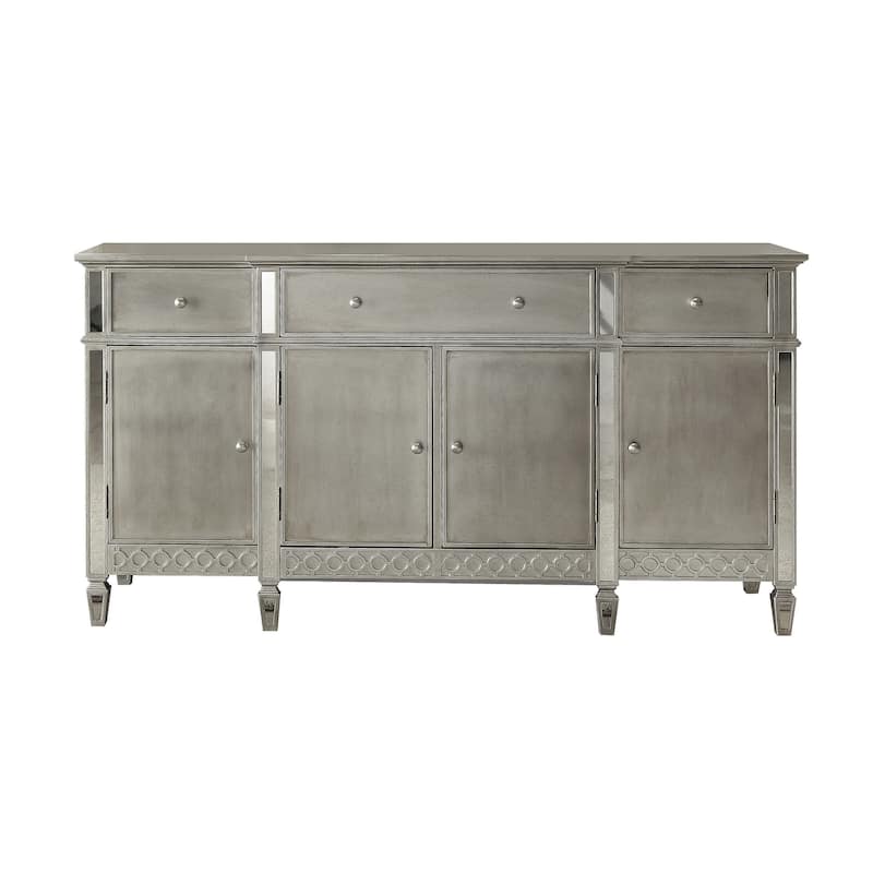 Skora Mirrored and Champagne 3-Drawer Server