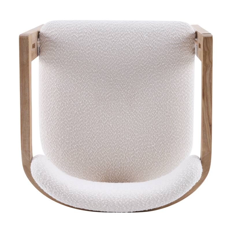 Christopher Knight Home - Modern Wooden Upholstered Dining Chair with Round Back