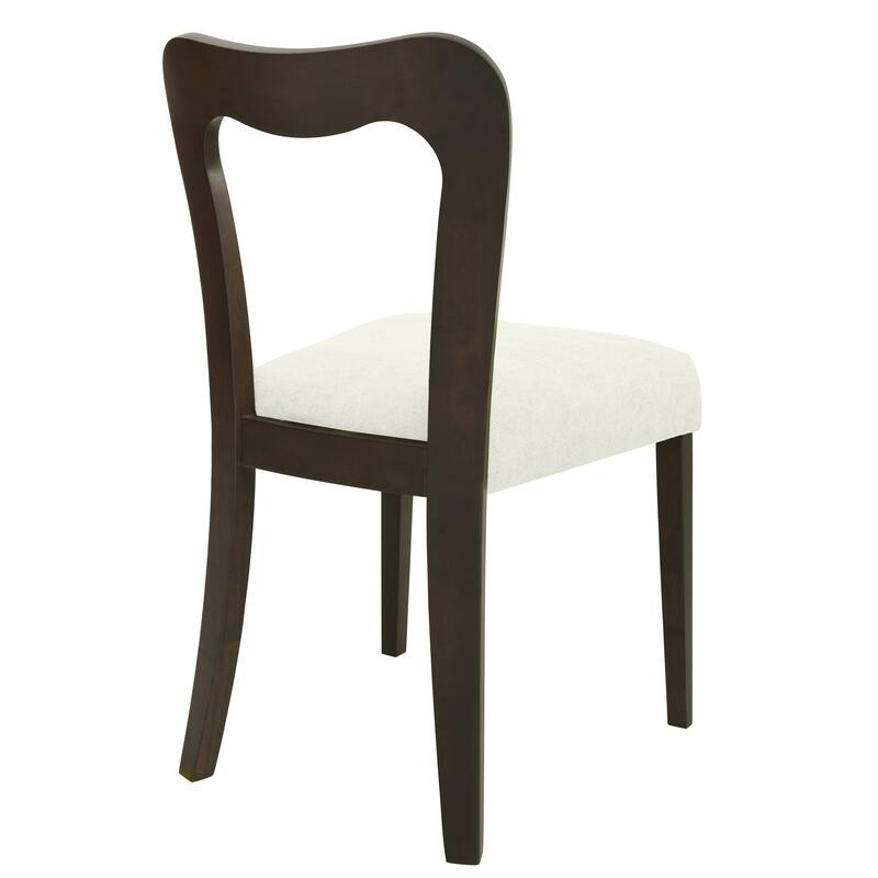 Contemporary Wooden Frame Armless Dining Chair with Open Back(Set of 2）