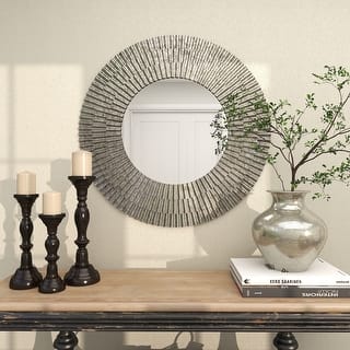 Gray Metal Room Wall Mirror