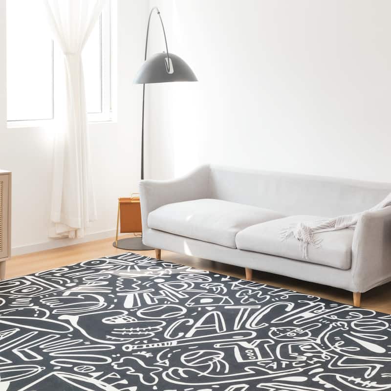 Katie Merz SPORTSGLYPHS Baseball Area Rug
